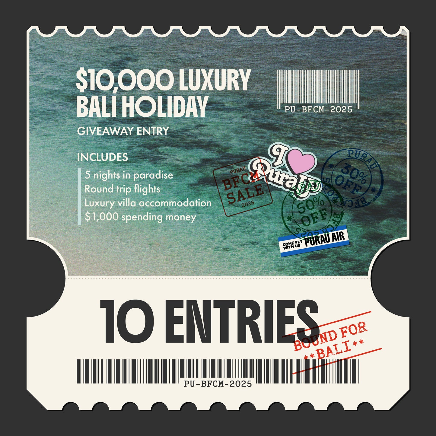 10 BONUS ENTRIES