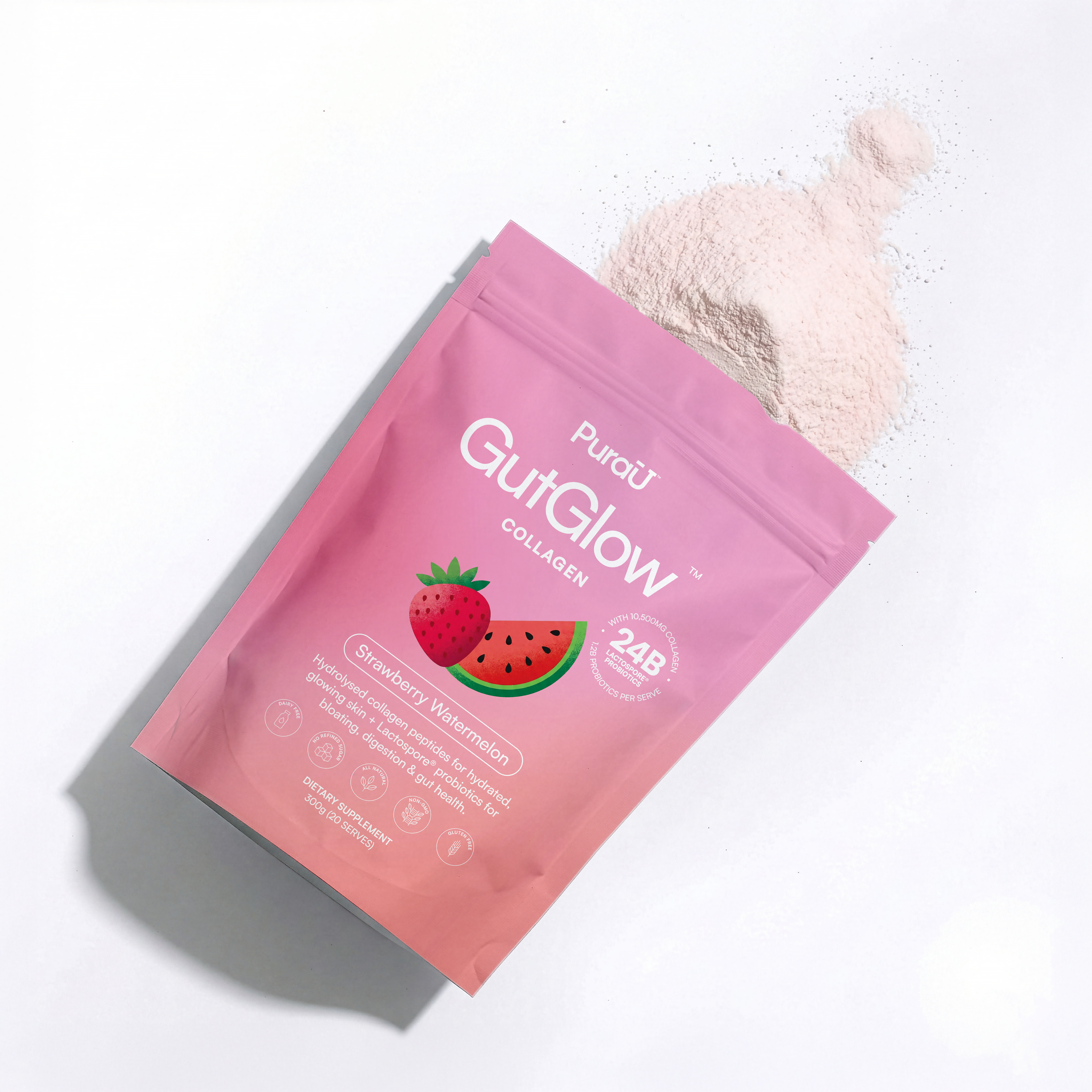 GutGlow™ Collagen - Strawberry Watermelon